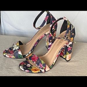 Floral Chunky Heels